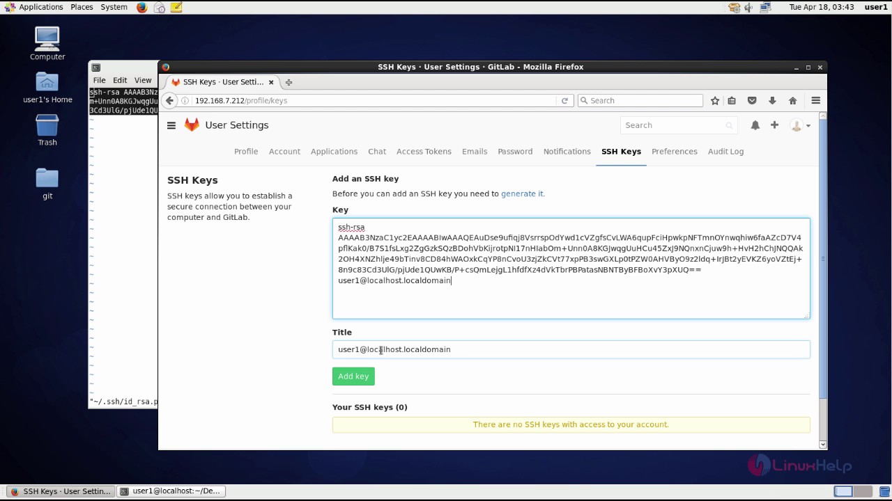 Generate ssh key for gitlab ubuntu download